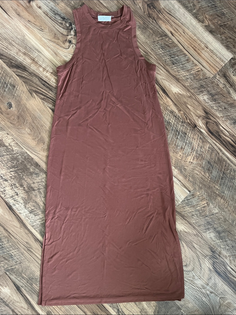 Sleeveless Midi Dress in Brick - Carly Jean Los Angeles